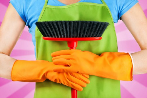 Final polish after renovation cleaning in a home