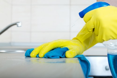 Kitchen and bathroom areas prioritized in regular cleaning schedule